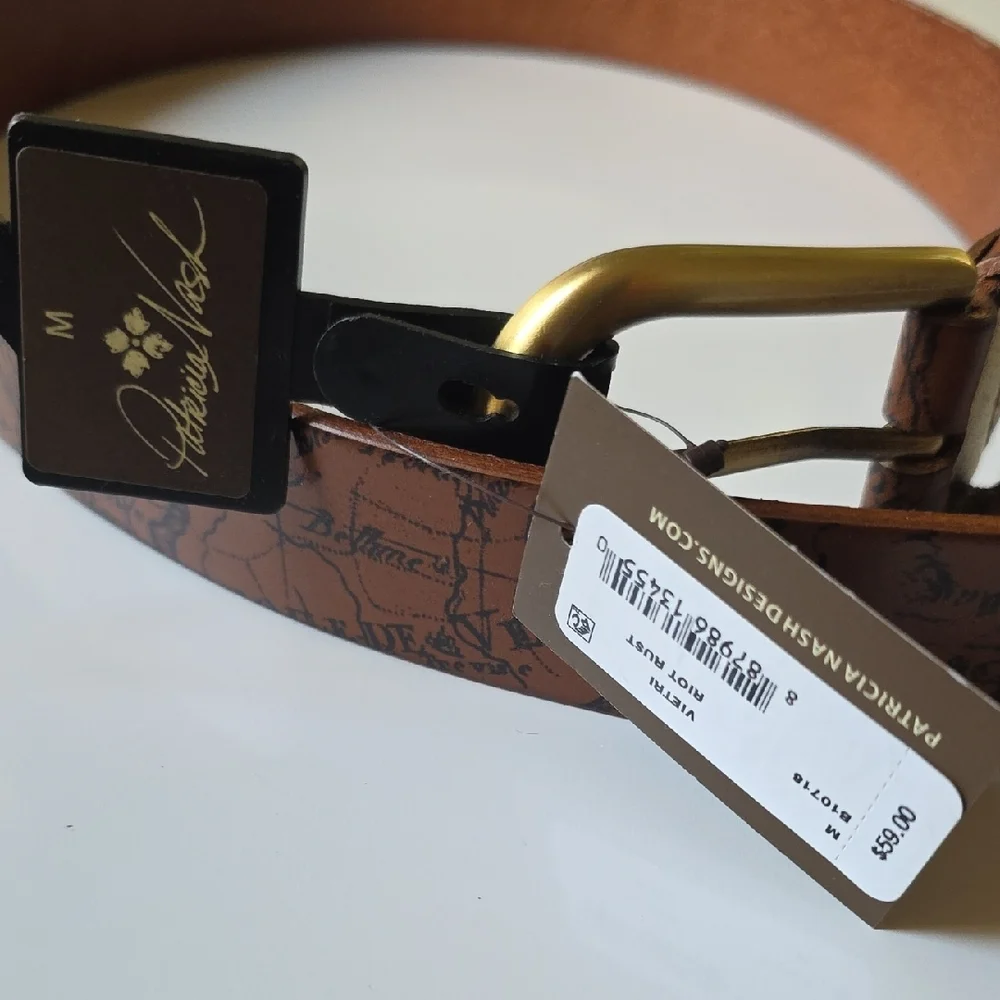 Patricia‎ Nash Brown Leather Men's Belt
